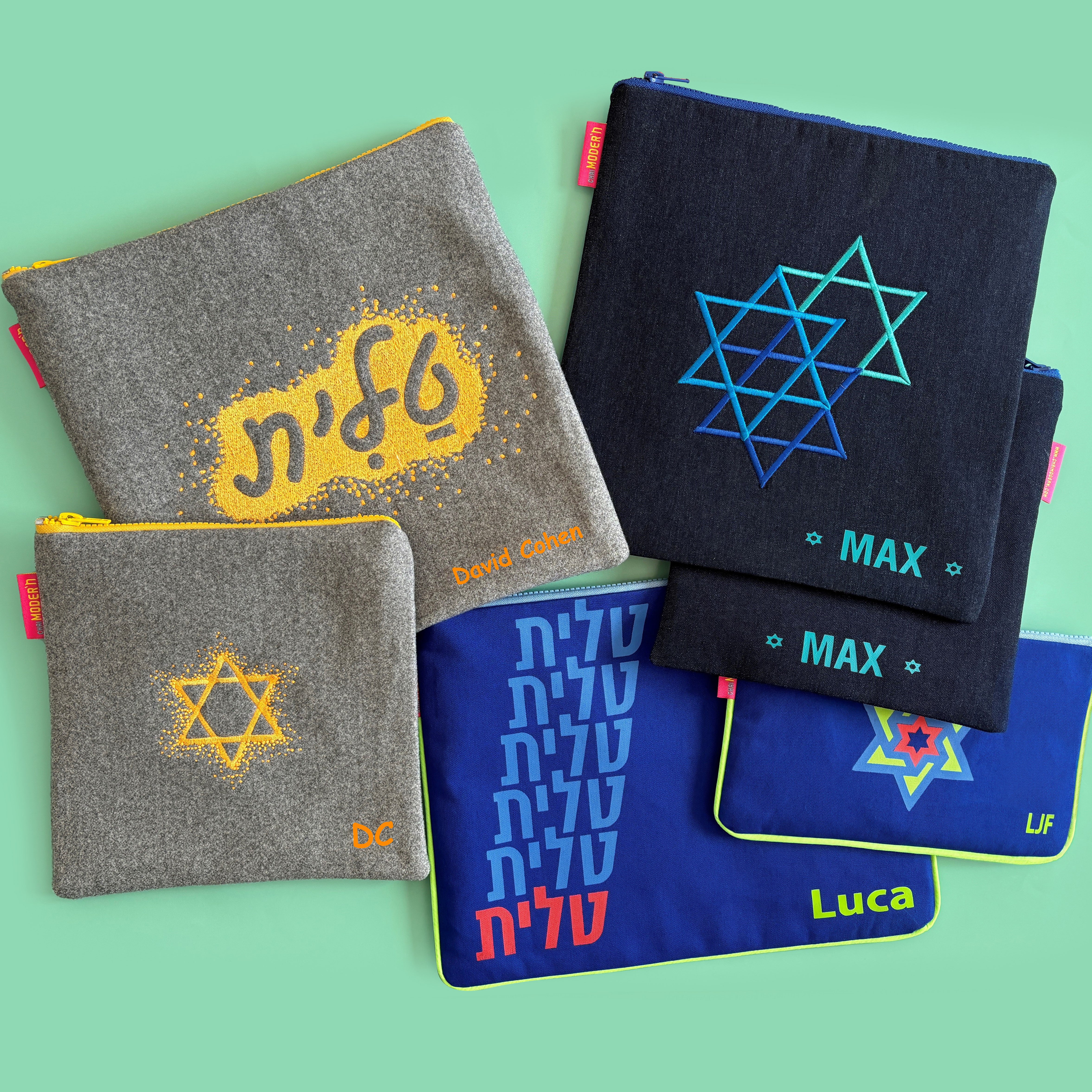 SCHLEP - TALLIT BAG SET - OLIVE COTTON TWILL